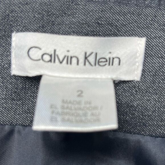 Calvin Klein Classic Stretch Pencil Skirt Dark Grey above Knee size 2 - Picture 4 of 5